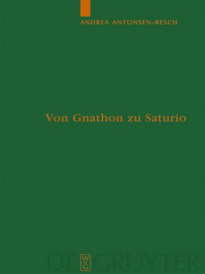 cover image of Von Gnathon zu Saturio